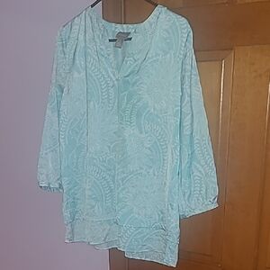 Chico's Blue Paisley Blouse